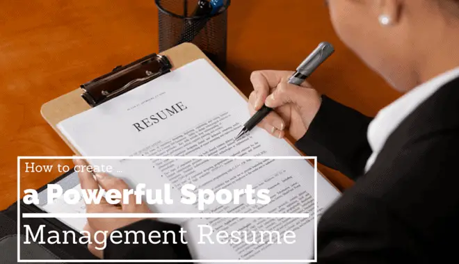 sports management resume